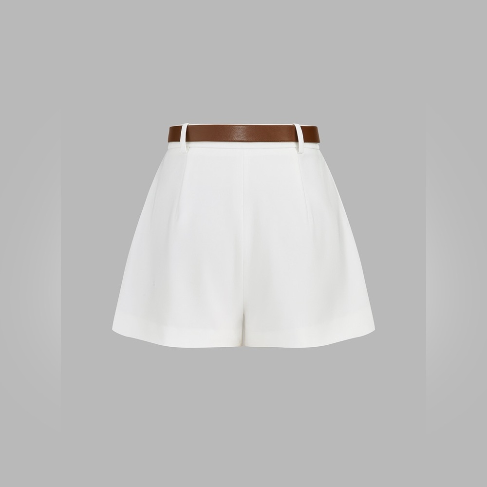 Commense Draped Sleeveless Top & Belted Shorts Set - Picture 4 of 5
